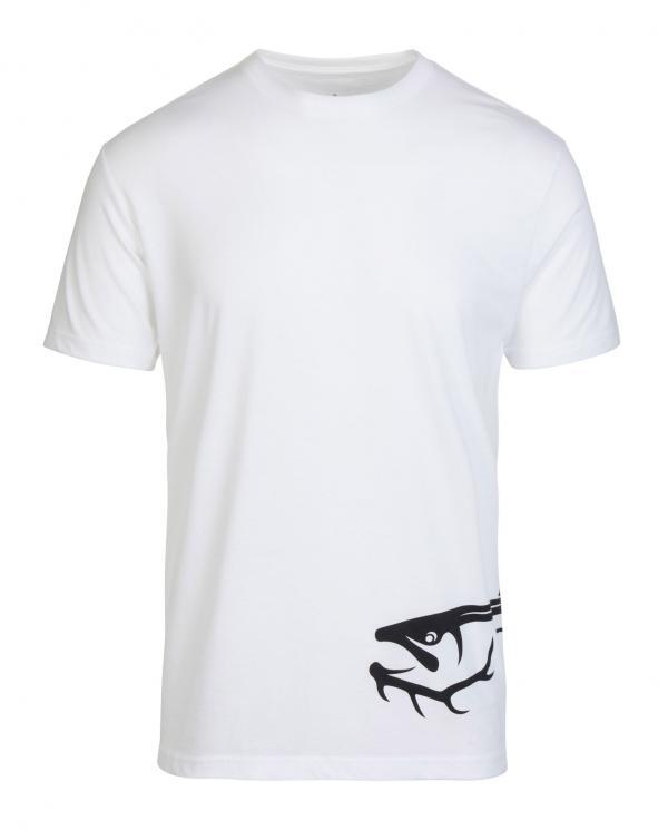 white bow and rod t-shirt front