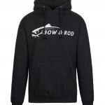 black bow and rod hoodie front