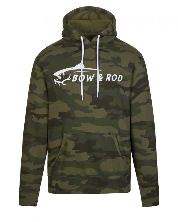 camo hoodie by bow and rod front