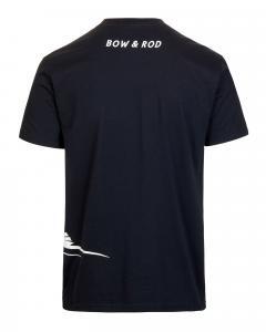 black & white chinook t-shirt back - bow and rod