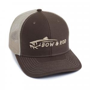 bow and rod logo hat - brown